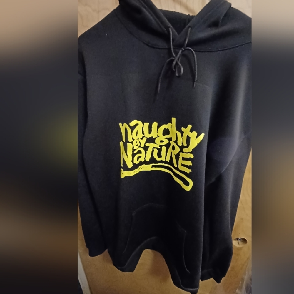 Unisex 2xl hooded sweatshirt with kangaroo pouch Naughty by Nature logo